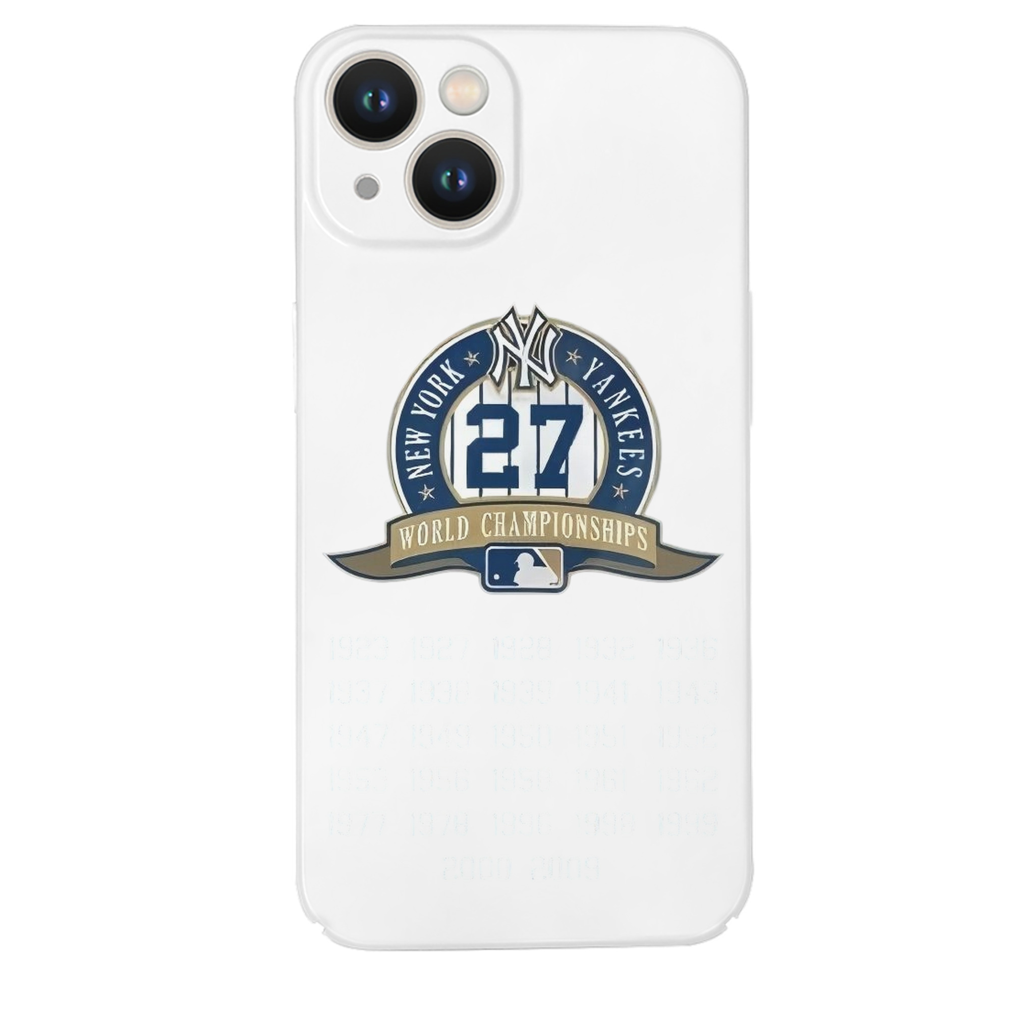 New York Yankees 27 WS Championships IPhone 14 Series Full-Cover Hard Case – Shockproof With Raised Camera Protection – Precise Cutouts, Wireless Charging Compatible – Durable, Anti-Yellowing, Easy To Clean